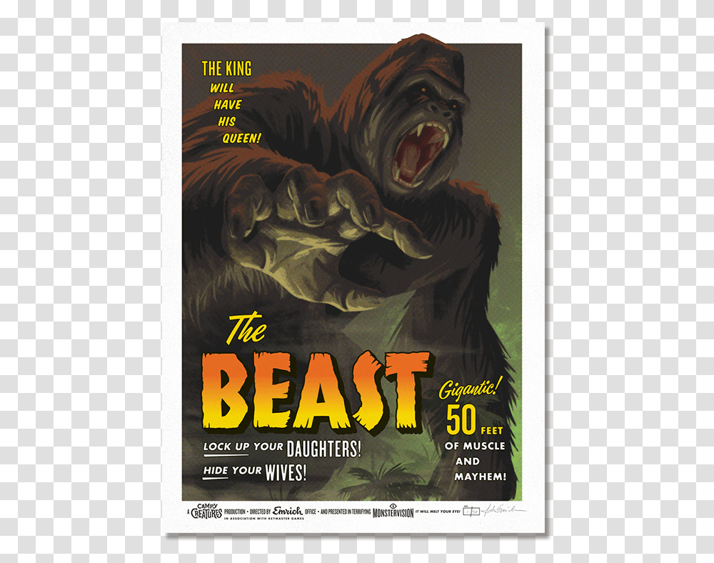 Emrich Beast Horror Screen Poster, Advertisement, Book, Novel, Animal Transparent Png