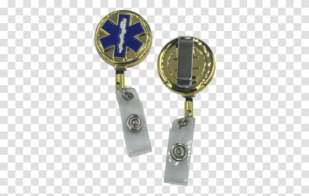 Emt Ems Paramedic Ambulance Retractable Metal Id Reel Medic Star Of Life Solid, Wristwatch, Gold, Trophy, Symbol Transparent Png