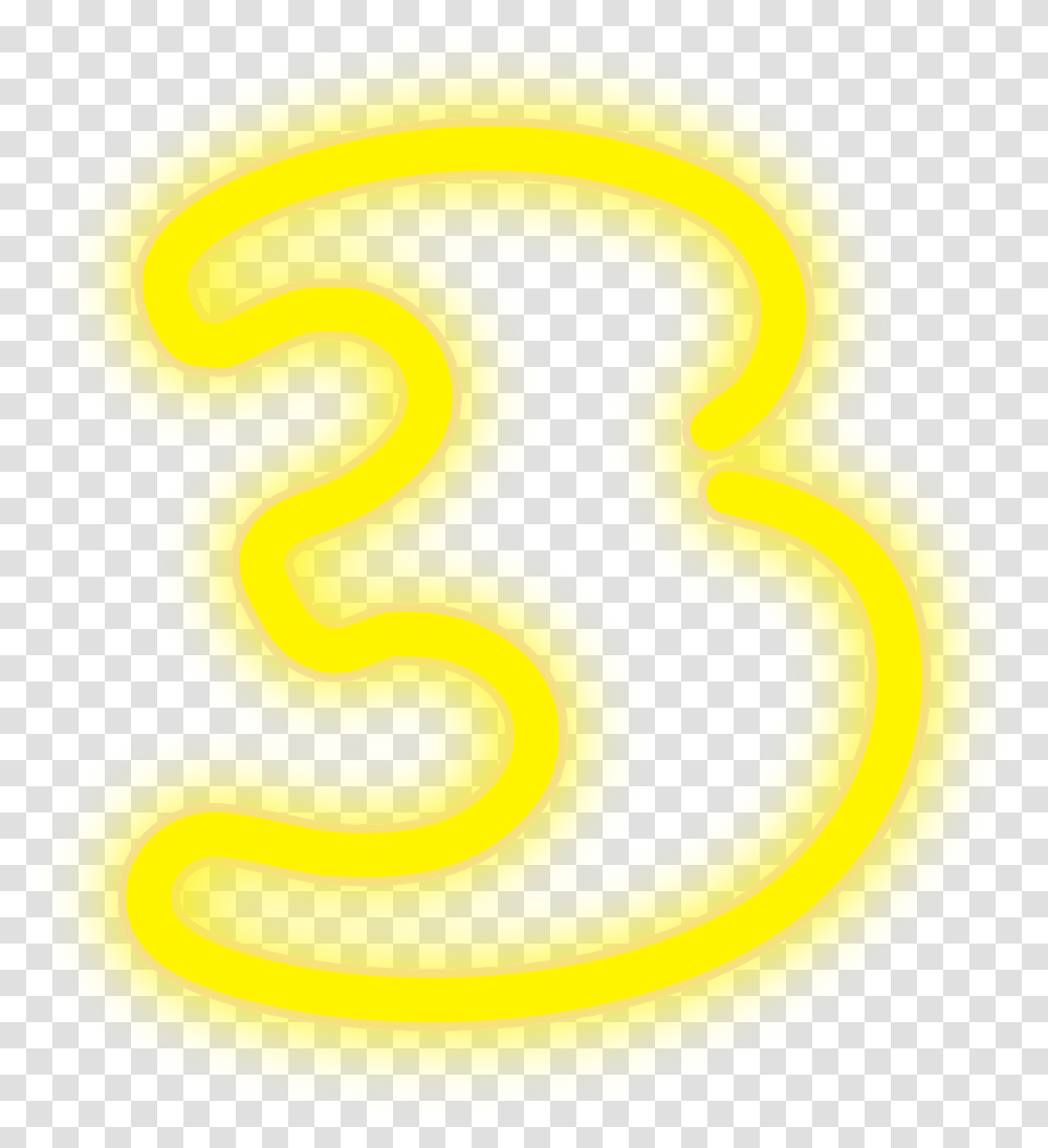 En Color Neon Neon 3 Lights, Number, Symbol, Text, Bird Transparent Png