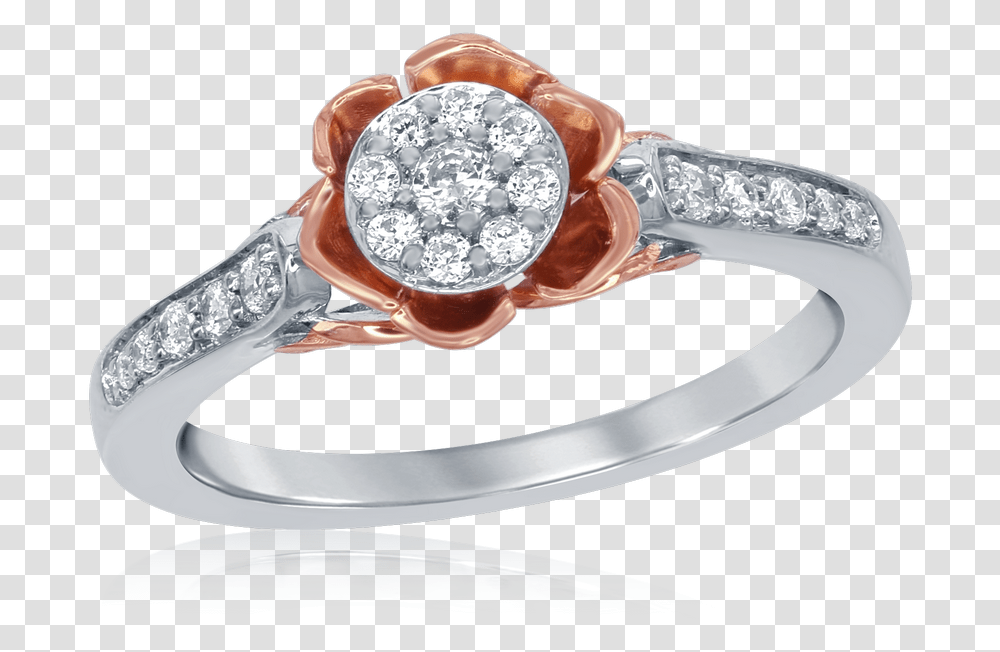 Enchanted Disney's 14k White And Rose Gold 14ctw Diamond, Accessories, Accessory, Jewelry, Ring Transparent Png