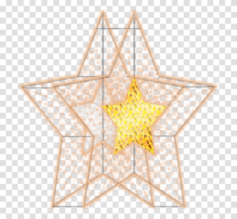 Enchanted Gold Star 98ft Motif, Star Symbol Transparent Png