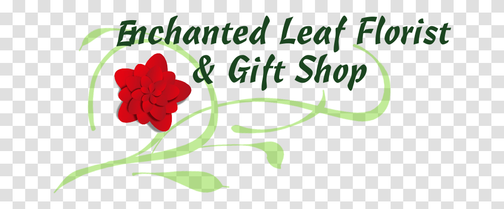 Enchanted Leaf Florist Calligraphy, Plant, Flower, Blossom Transparent Png