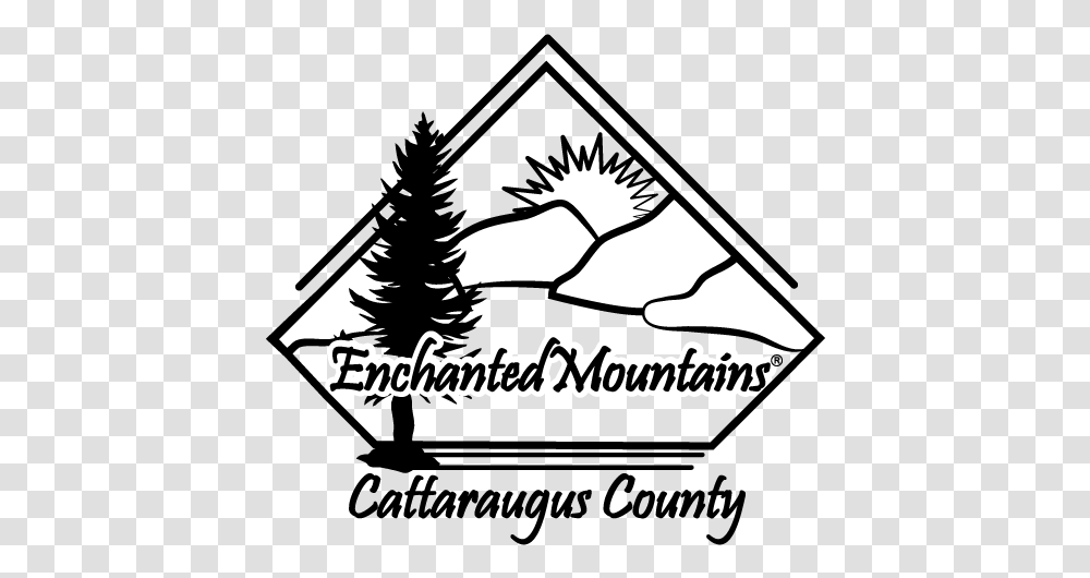Enchanted Mountains Logo Cattaraugus New York, Silhouette, Animal, Tree, Plant Transparent Png