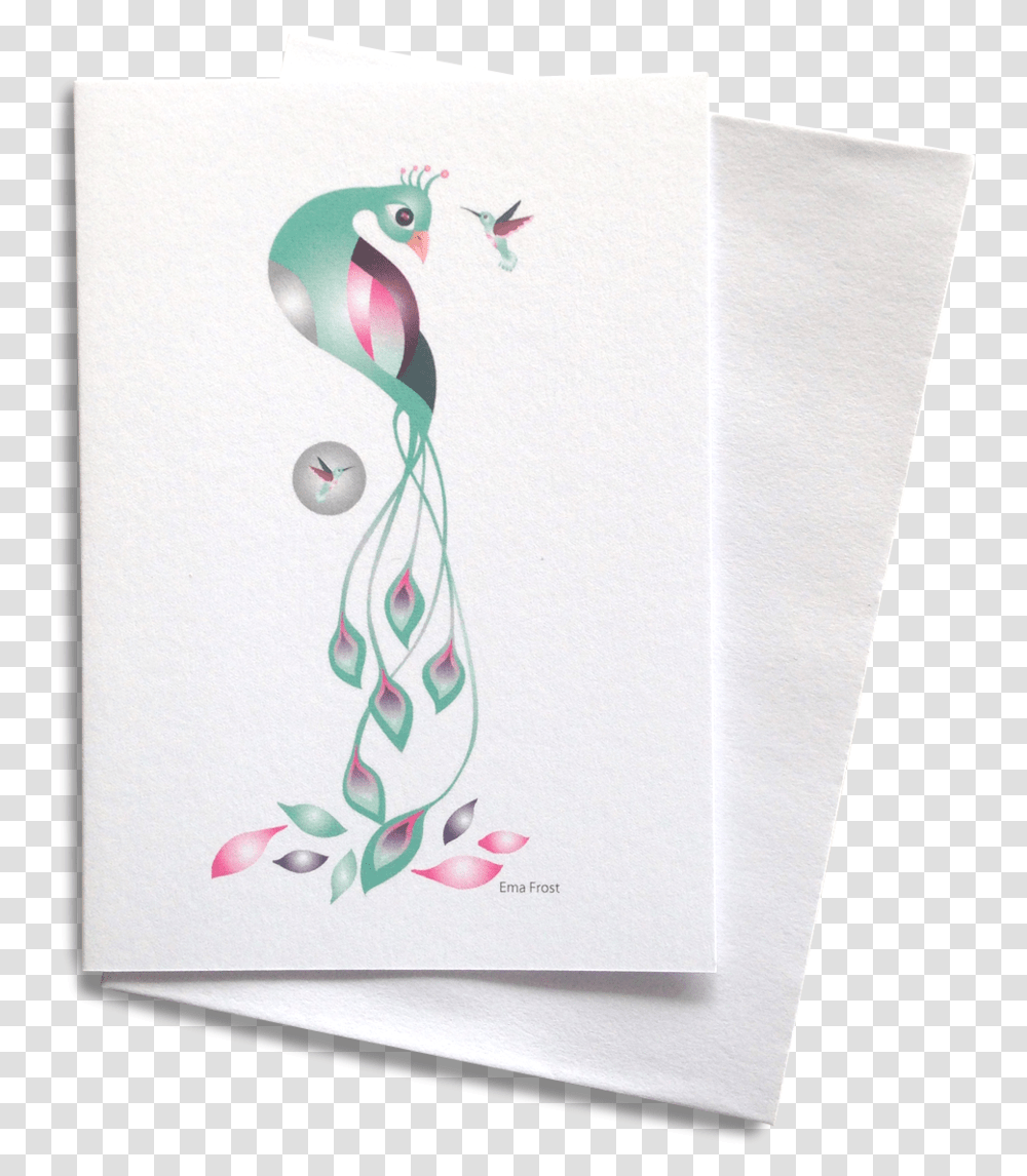 Enchanted Peacock Card Paper, Envelope Transparent Png