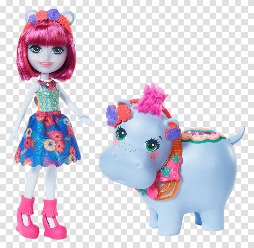 Enchantimals Hedda Hippo Enchantimals Hippo, Doll, Toy, Apparel Transparent Png
