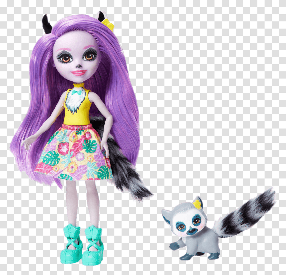 Enchantimals Larissa Lemur Enchantimals Larissa Lemur, Doll, Toy, Barbie, Figurine Transparent Png