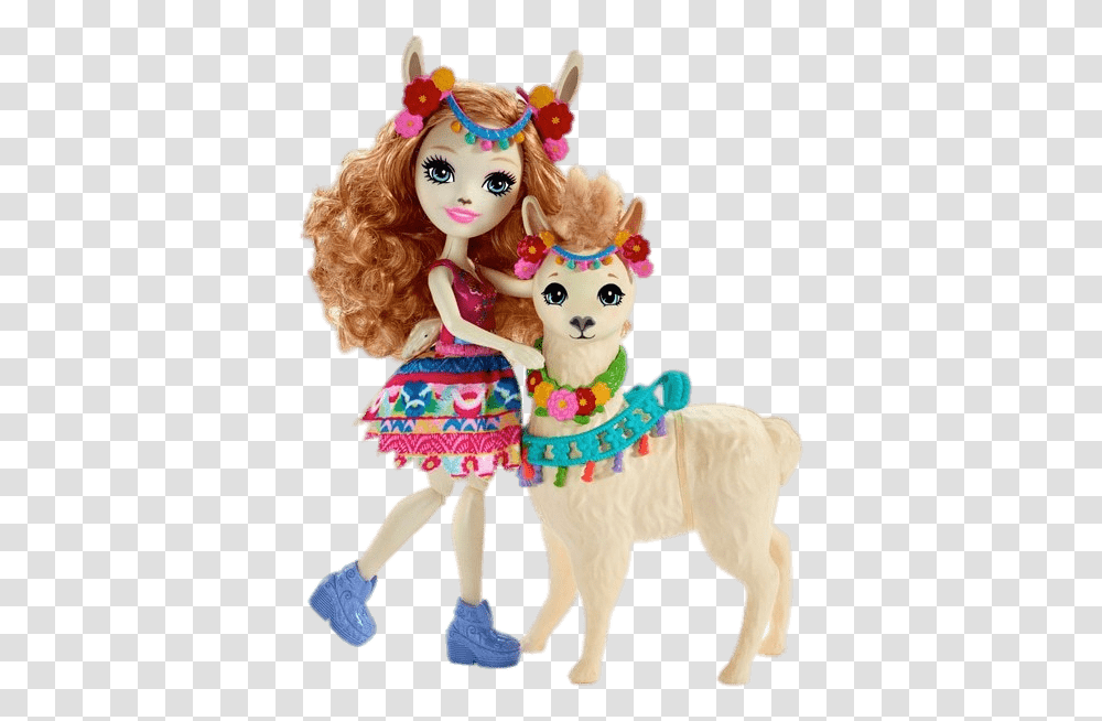 Enchantimals Lluella Llama And Fleecy Mattel Enchantimals Llama, Doll, Toy, Person, Human Transparent Png