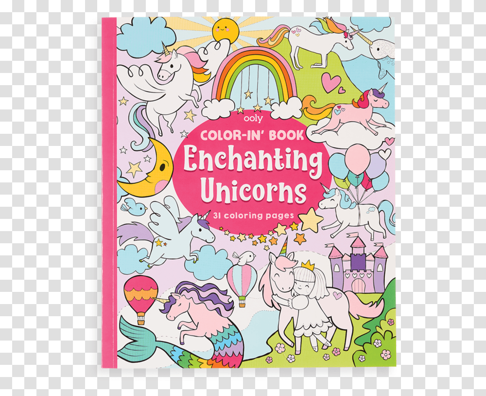 Enchanting Unicorns Coloring Book Ooly Color In Book Enchanting Unicorns, Doodle, Drawing, Art, Text Transparent Png