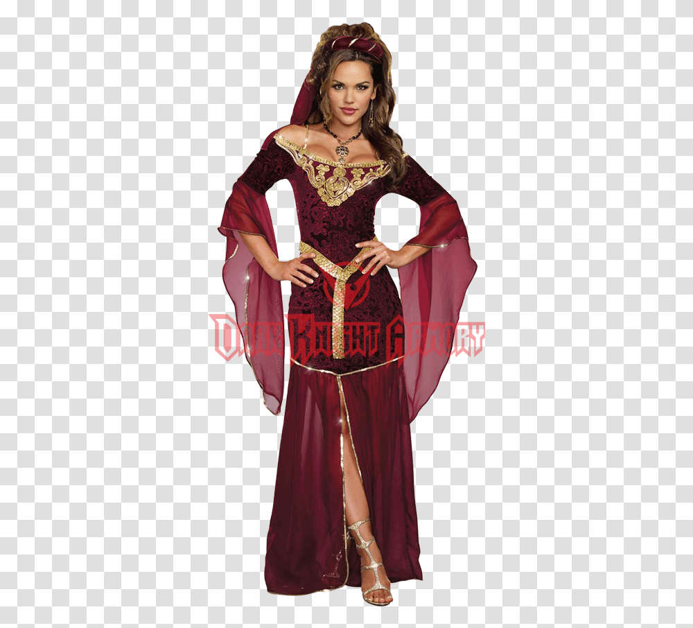 Enchantress Medieval Princess Costume For Women, Person, Fashion, Cloak Transparent Png