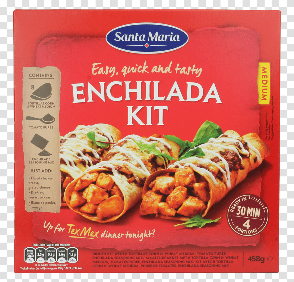Enchilada Kit Enchiladas Santa Maria, Food, Advertisement, Poster, Lobster Transparent Png