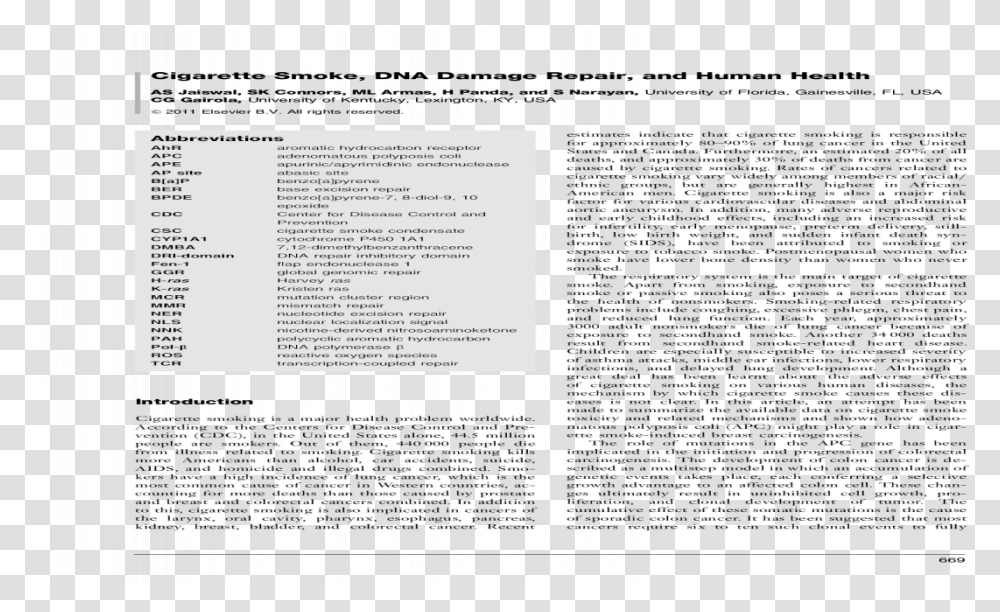 Encyclopedia Of Environmental Health Cigarette Smoke Dna Document, Text, Page, Electronics, Screen Transparent Png