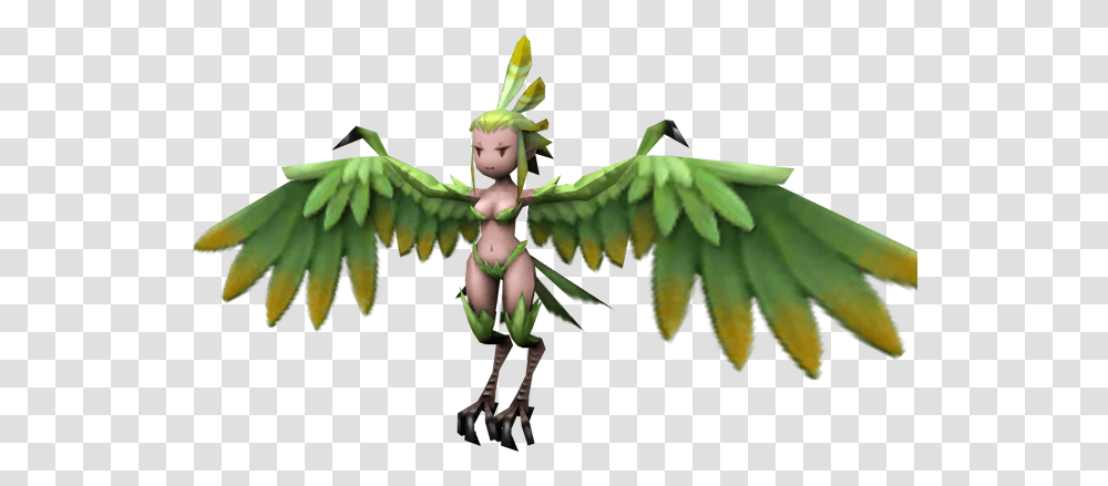 End Layer Bravely Second Harpy, Art, Figurine, Dragon, Person Transparent Png