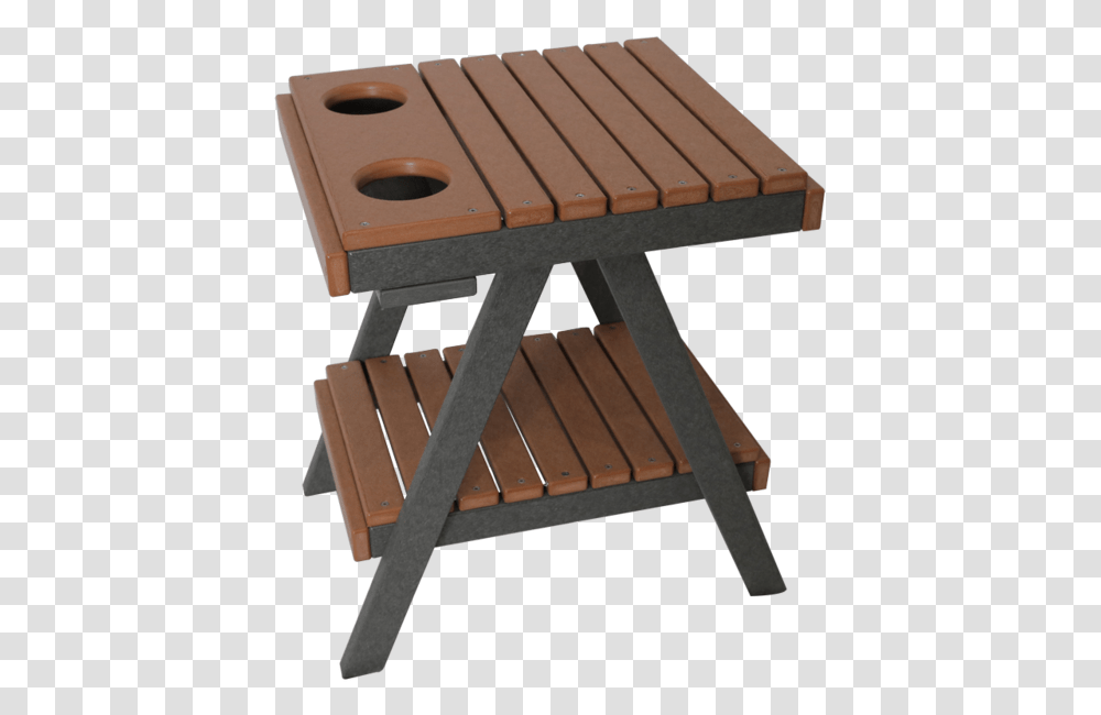 End Table With Cup Holder Picnic Table, Furniture, Chair, Coffee Table, Bench Transparent Png
