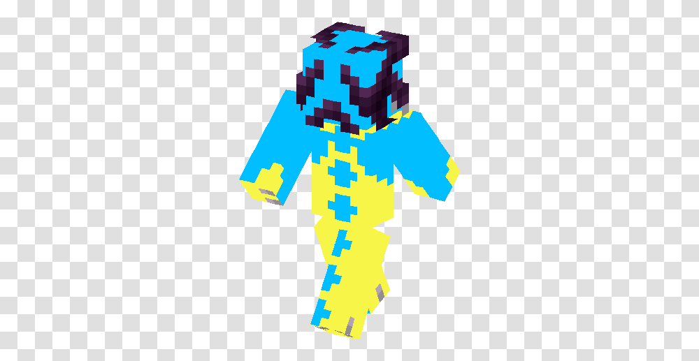 Ender Dragon Cyan And Yellow Skin Minecraft Skins Clip Art, Text, Graphics, Pac Man Transparent Png