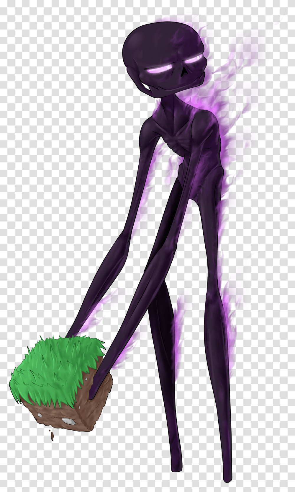 Enderman By Thousandarms Fictional Character, Purple, Graphics, Art, Plant Transparent Png