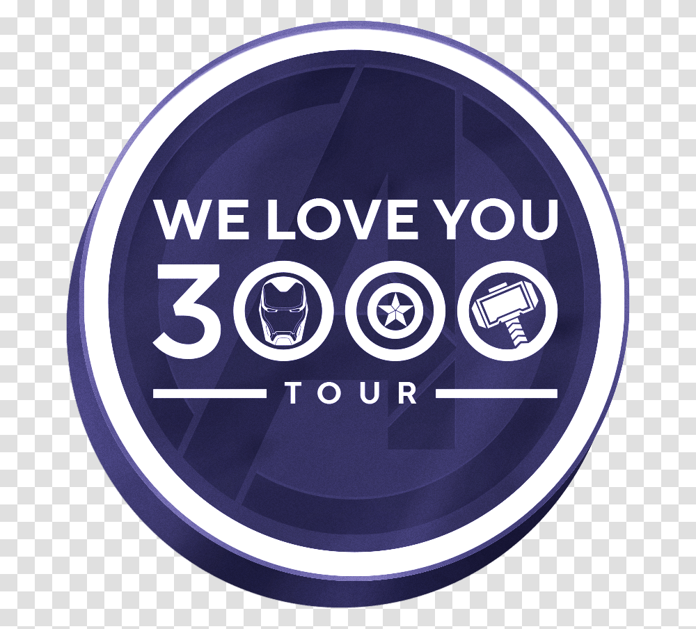 Endgame Love You 3000 Circle, Label, Text, Logo, Symbol Transparent Png