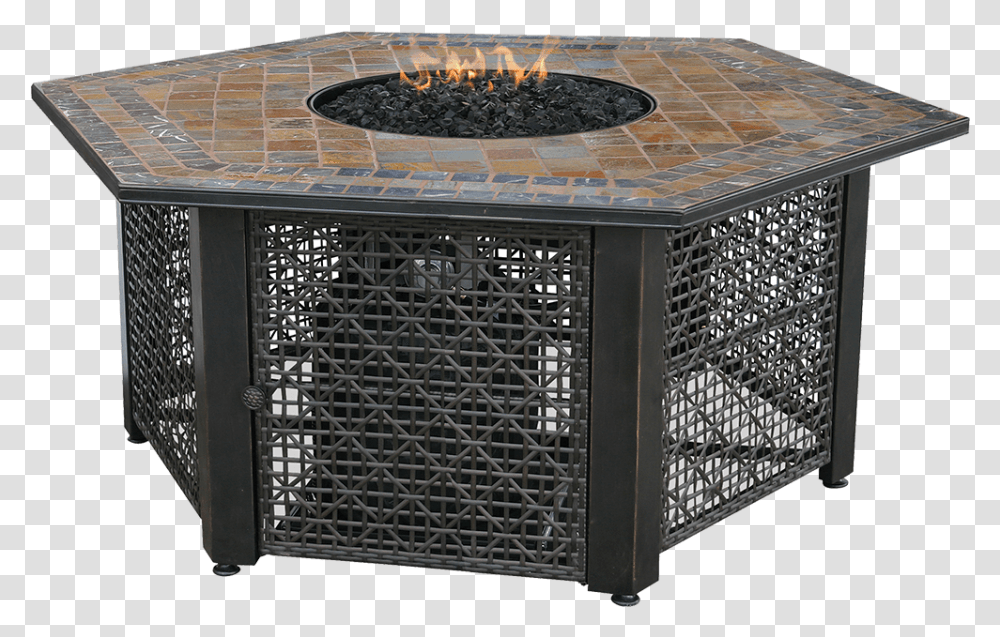 Endless Summer Gad1374sp Hexagonal Bronze Fire Pit Fire Pit, Indoors, Fireplace, Table, Furniture Transparent Png