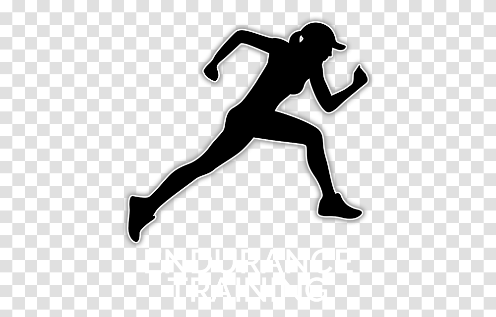 Endurance Training Silhouette Of Someone Running, Stencil Transparent Png