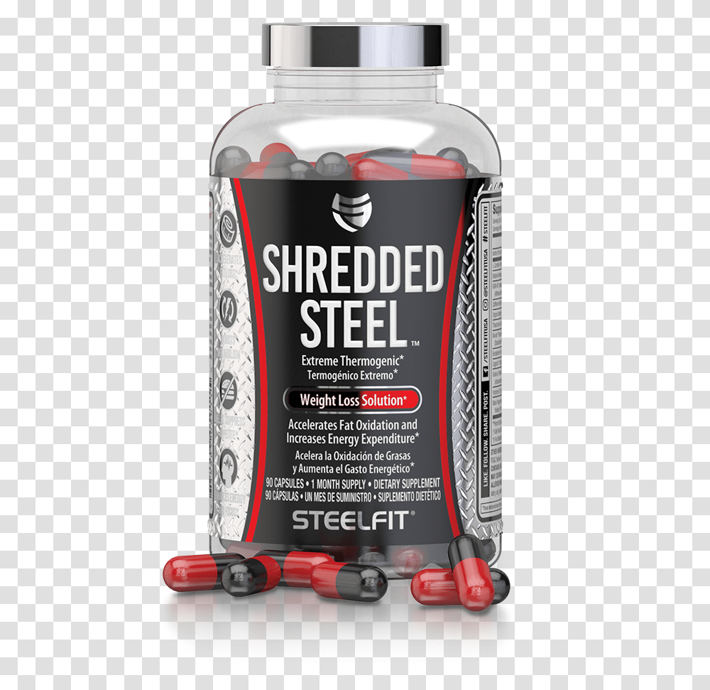 Energy Blast Shredded Steel Fat Burner, Liquor, Alcohol, Beverage, Bottle Transparent Png
