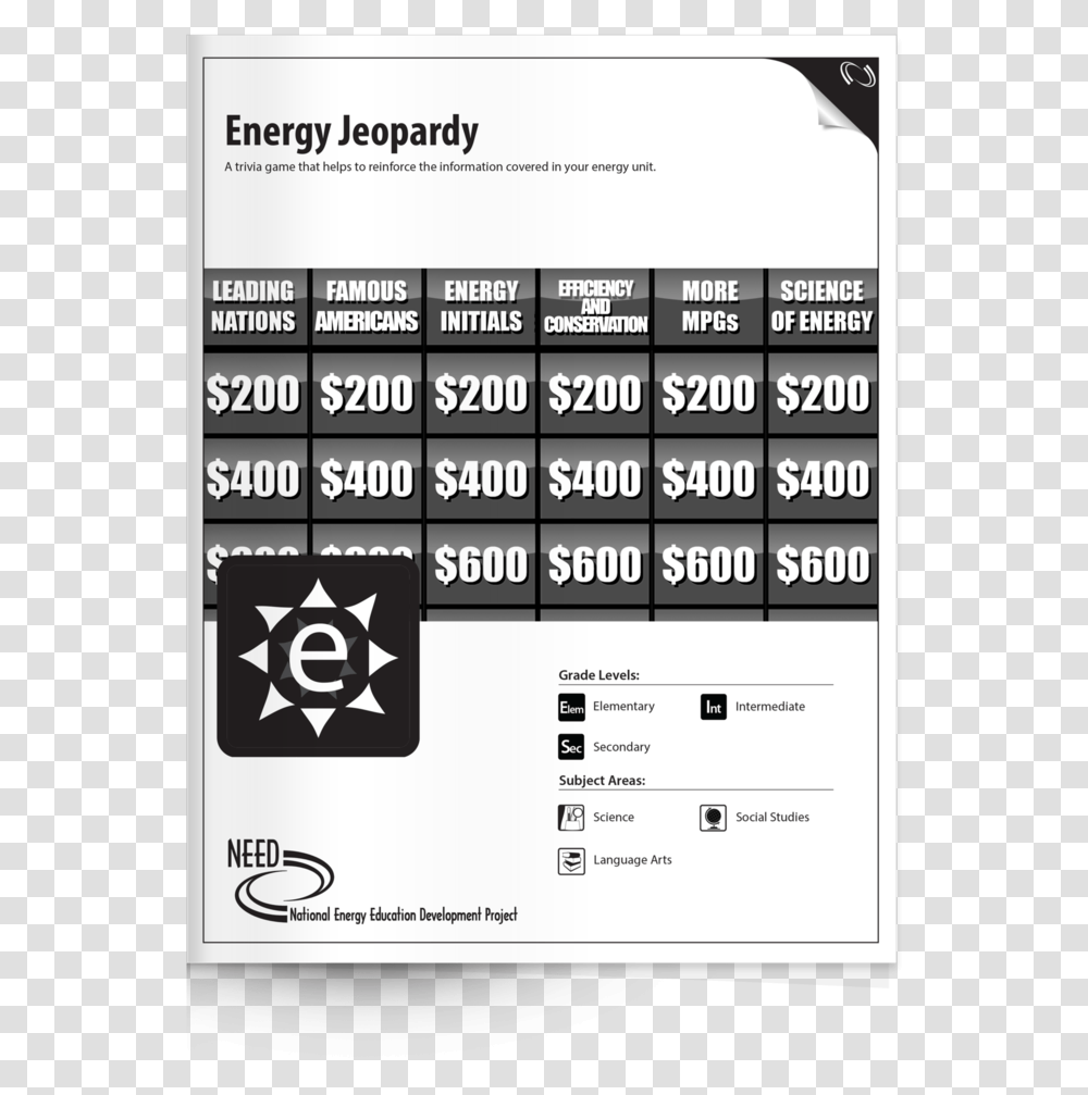 Energy Jeopardy, Word, Number Transparent Png