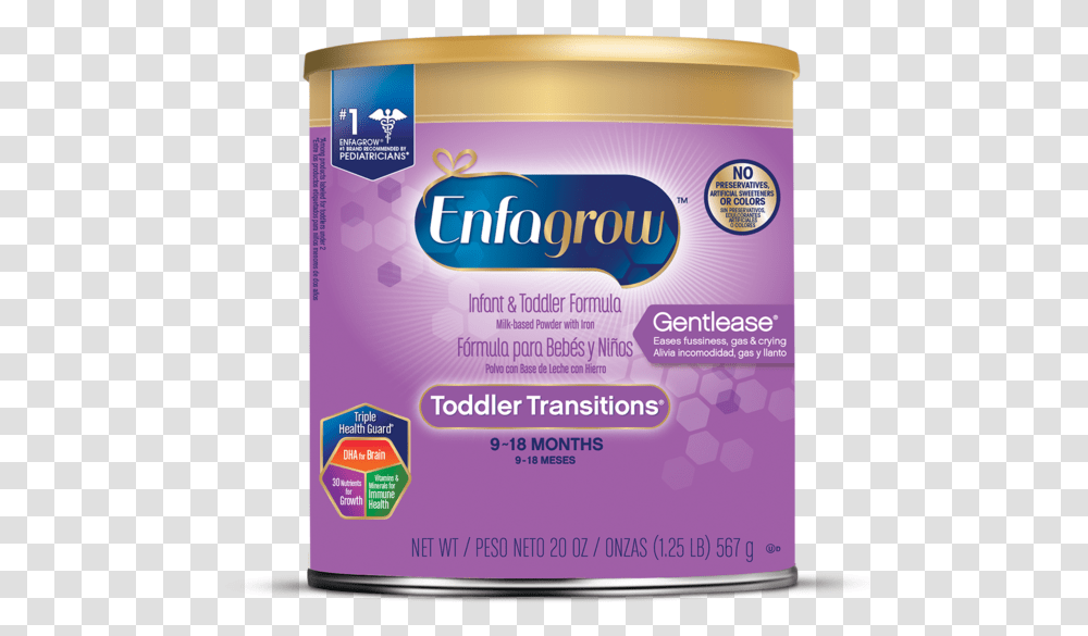 Enfagrow Premium Toddler Transitions Formula Powder Enfagrow, Tin, Food, Can Transparent Png