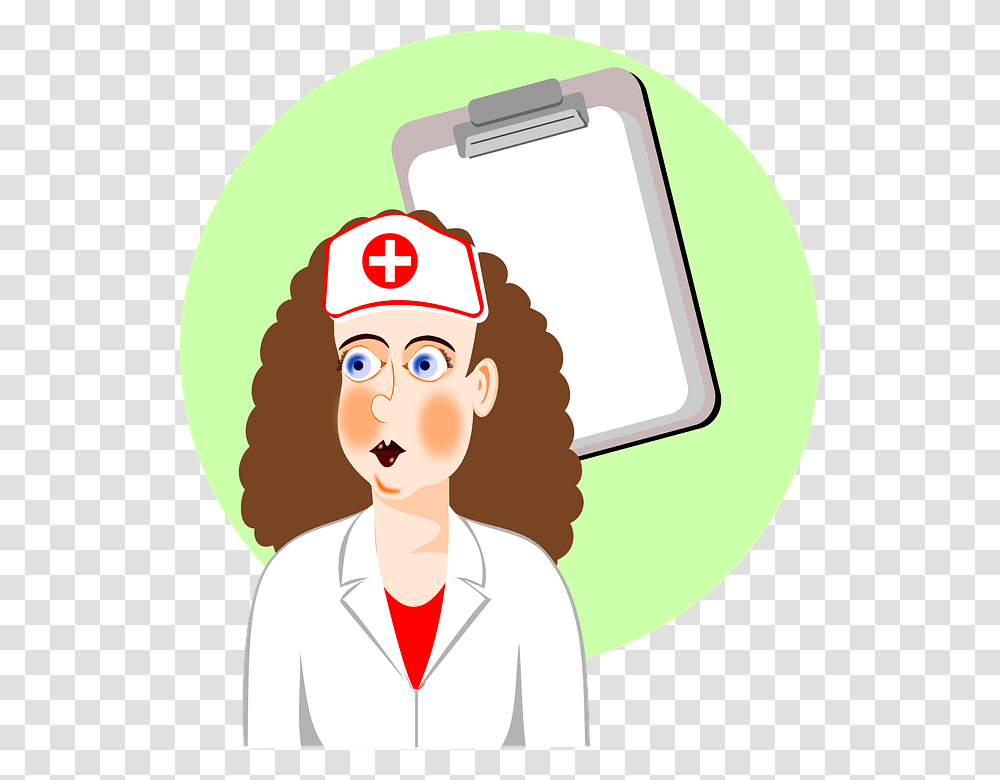 Enfermera Salud Hospital Medicina Tratamiento Cartoon, Person, Label, Nurse Transparent Png
