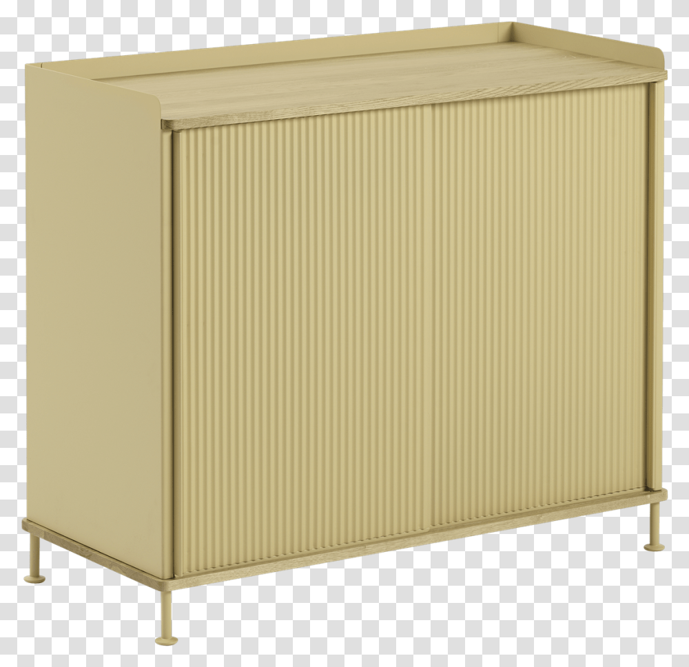 Enfold Sideboard Tall Sand Yellowsand Yellow Enfold Sideboard Tall Muuto, Furniture, Cabinet, Crib Transparent Png
