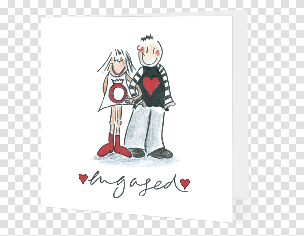 Engaged Couple Black White And Red, Book, Comics, Manga Transparent Png