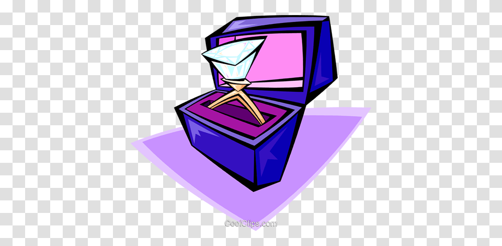 Engagement Diamond Ring Royalty Free Vector Clip Art Illustration, Hourglass, Box Transparent Png
