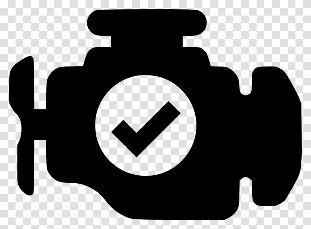 Engine Check Icon Free Download, Stencil Transparent Png