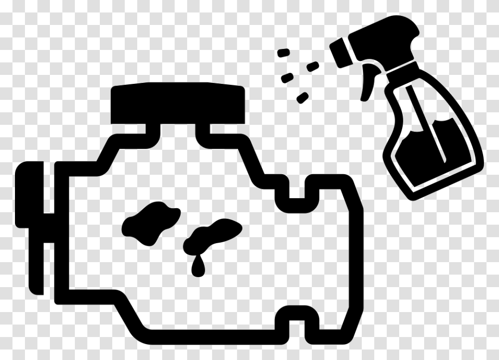 Engine Cleaning Engine Wash Icon, Stencil, Ink Bottle Transparent Png