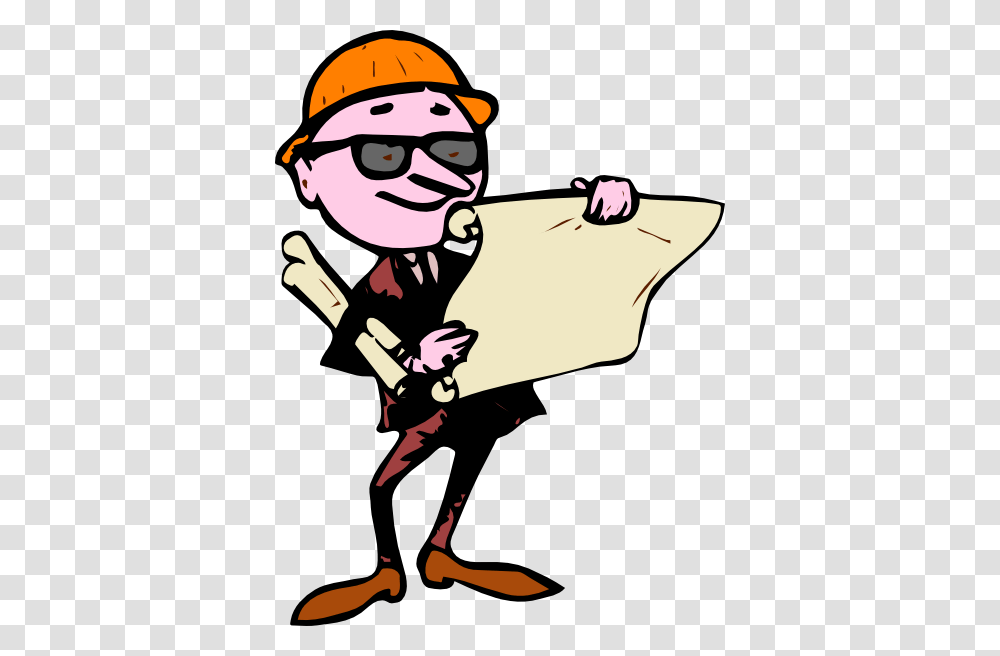 Engineer Cartoon Plans Site Clipart For Web, Person, Human, Helmet Transparent Png