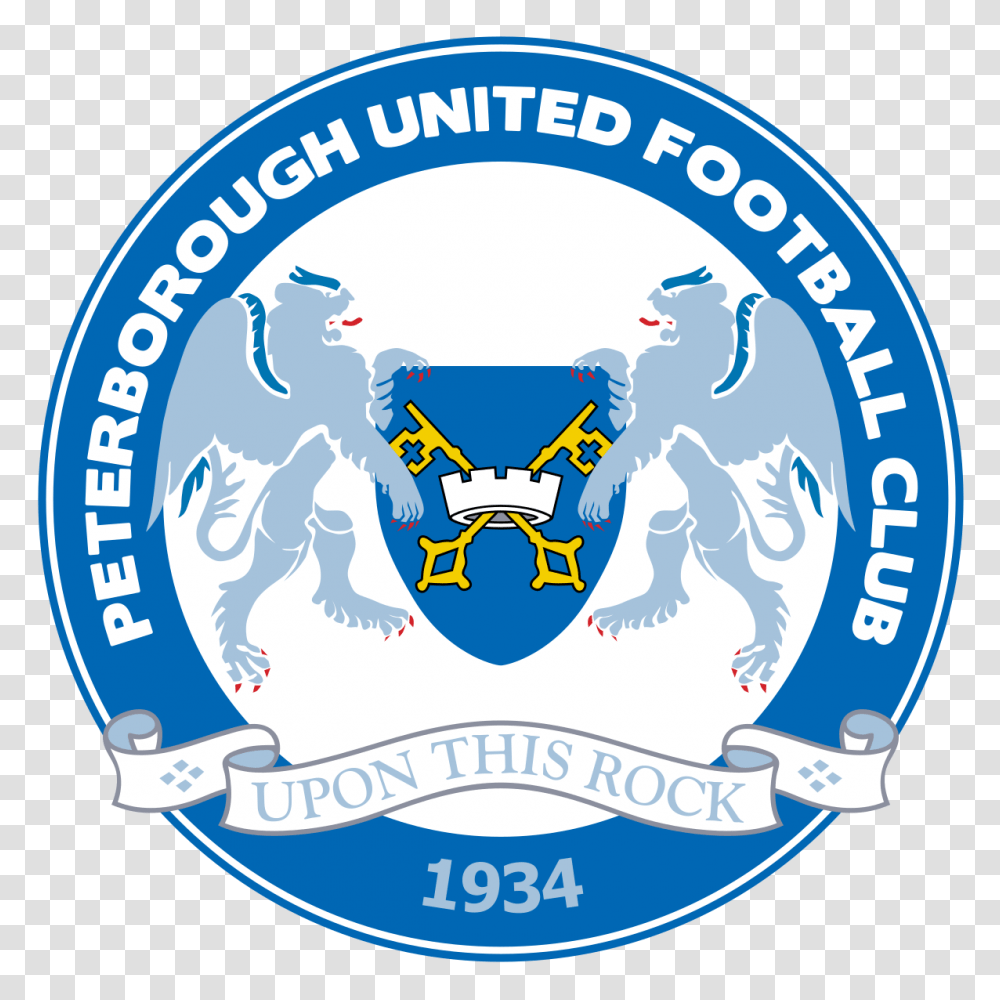 England Football Logos Peterborough United Fc Logo, Symbol, Clothing, Text, Crowd Transparent Png