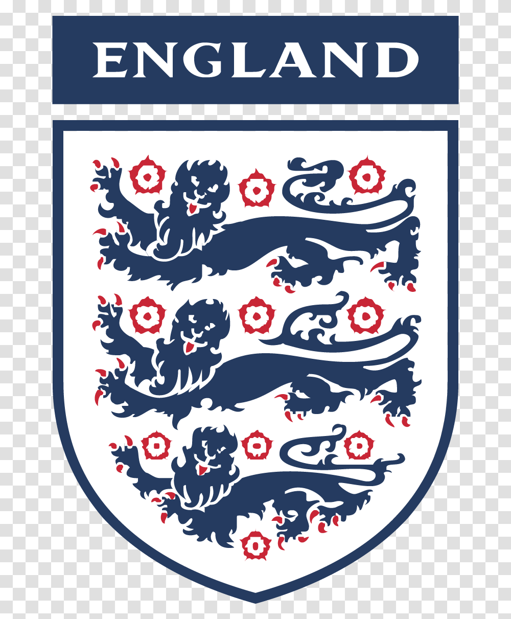 England Football Team Logo Three Lions Vector England Football, Armor, Shield, Rug, Poster Transparent Png