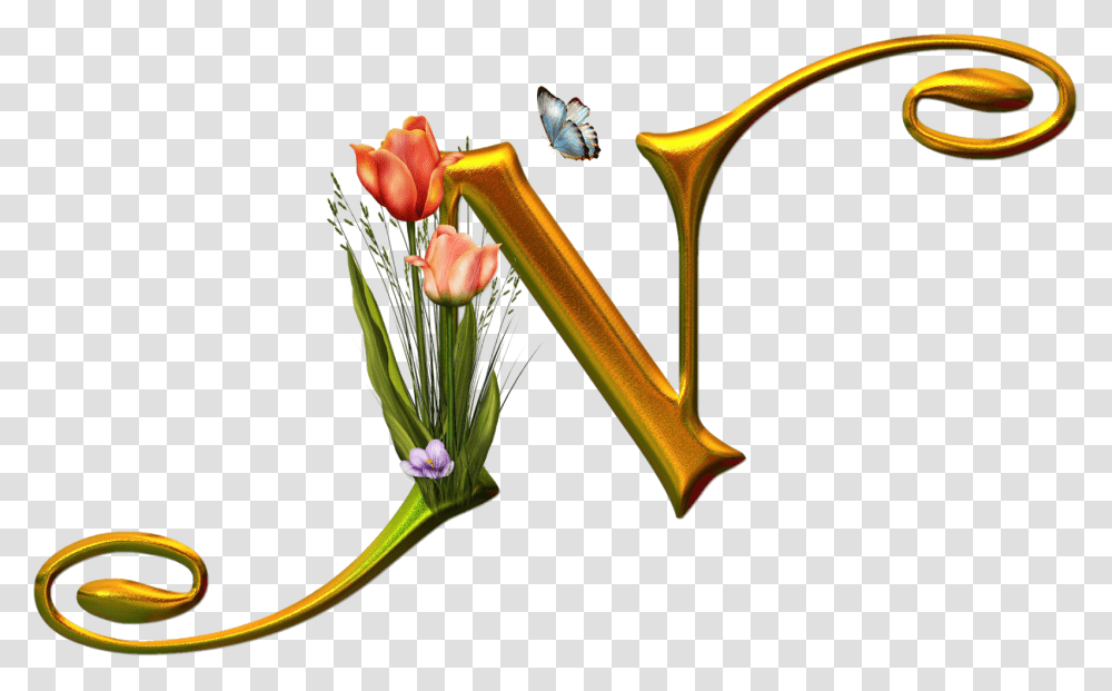 English Alphabet N, Plant, Flower, Blossom, Flower Arrangement Transparent Png