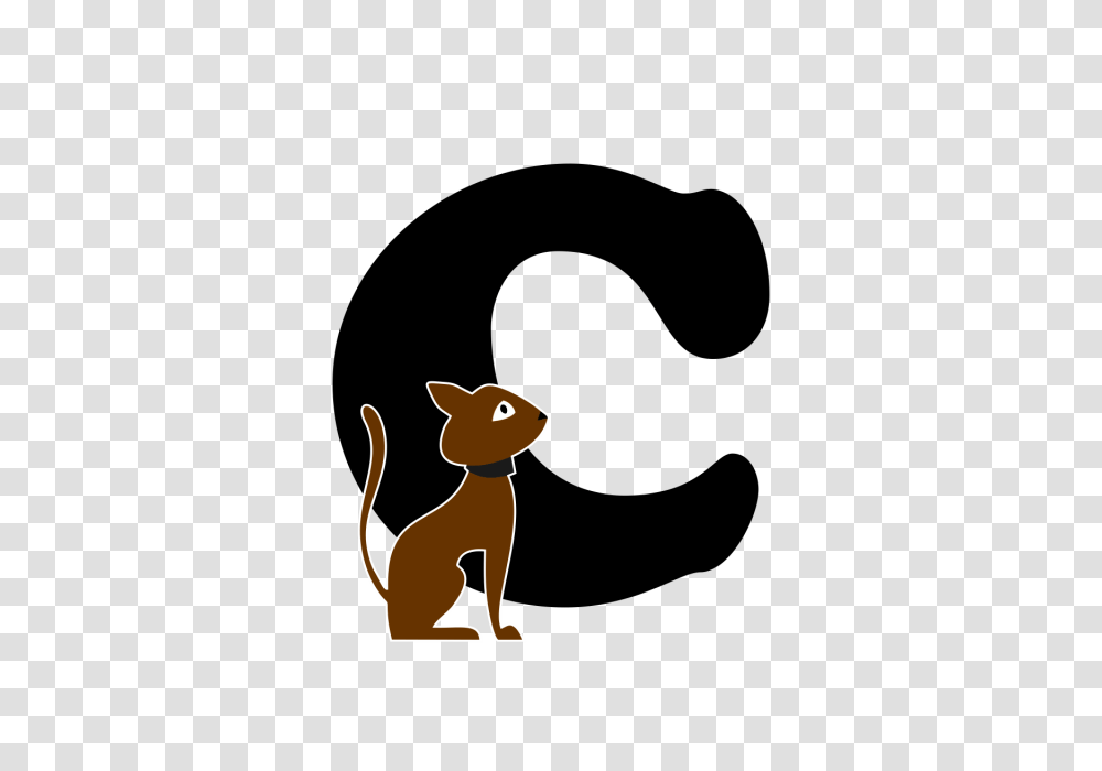 English Alphabet With Picture Letter C English Letter Cartoon, Silhouette, Stencil, Animal, Mammal Transparent Png