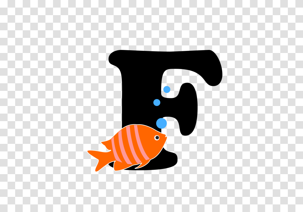 English Alphabet With Picture Letter F English Letter Cartoon, Fish, Animal, Goldfish, Hammer Transparent Png