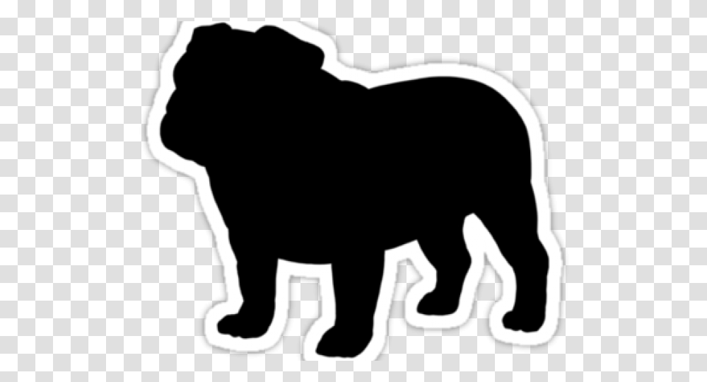 English Bulldog Clipart, Silhouette, Stencil, Cow, Cattle Transparent Png