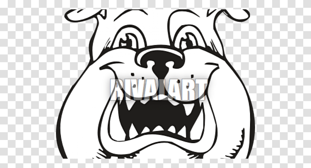English Bulldog Clipart Simple Cartoon, Stencil, Teeth, Mouth, Cushion Transparent Png