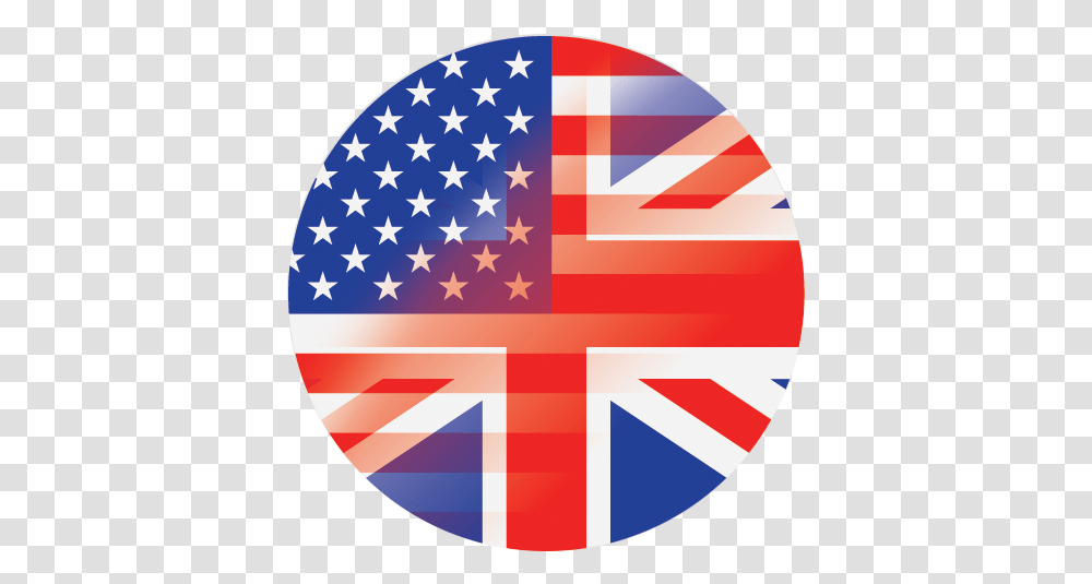 English Icon United States Flag Circle, Logo, Trademark, American Flag Transparent Png