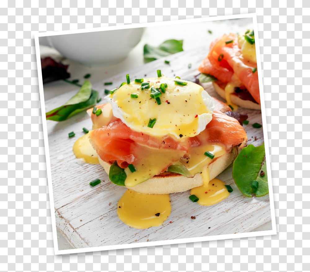 English Muffin Eggs Benedic, Food, Breakfast, Ice Cream, Burger Transparent Png