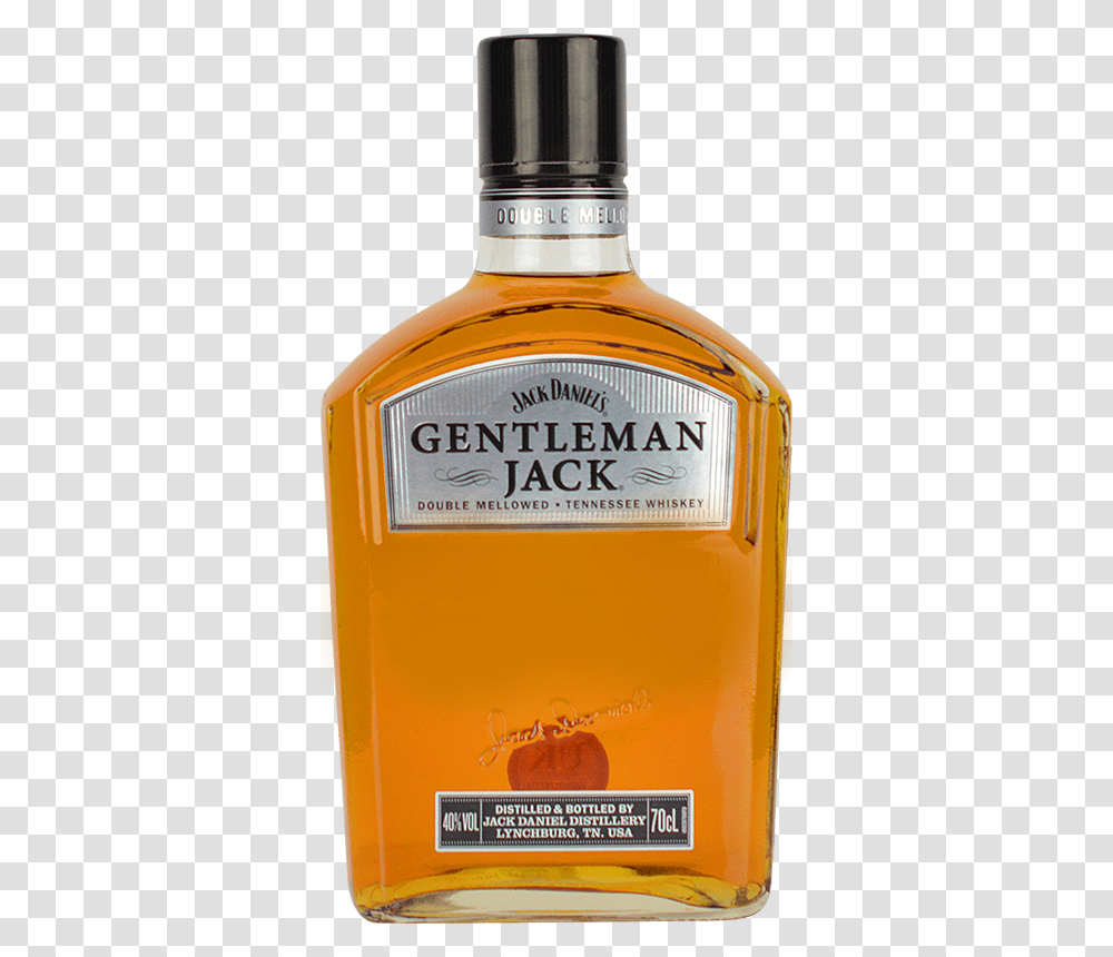 Engraved Text On A Bottle Of Personalised Jack Daniels Gentleman Jack Whiskey, Liquor, Alcohol, Beverage, Drink Transparent Png