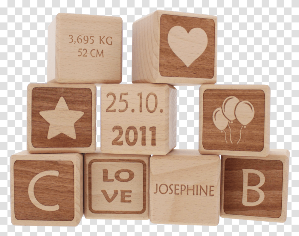 Engraved Wooden Cubes Decorative Wooden Cubes, Plywood, Box, Alphabet Transparent Png
