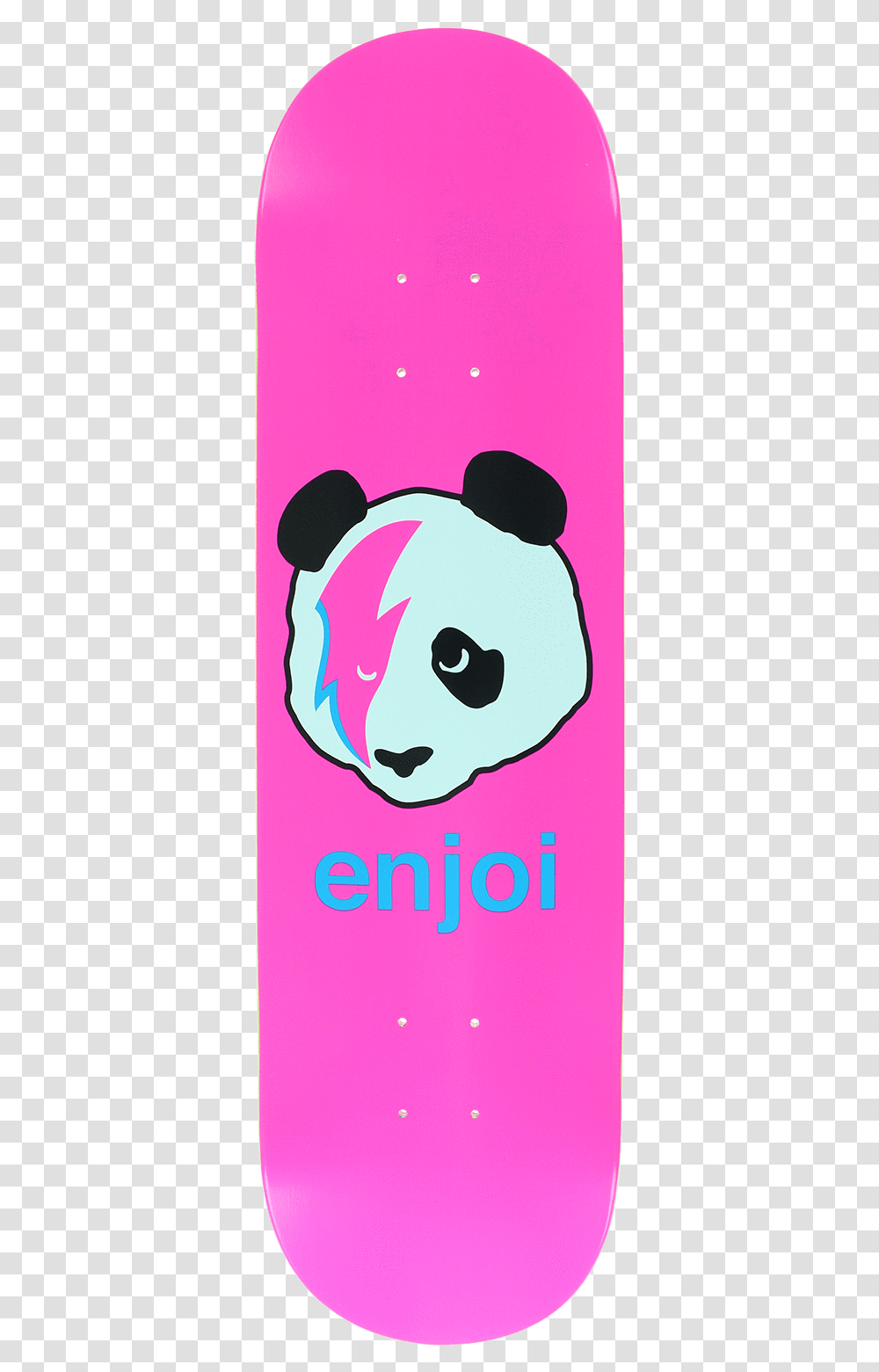 Enjoi Skateboard Deck Pink, Label, Giant Panda, Mammal Transparent Png