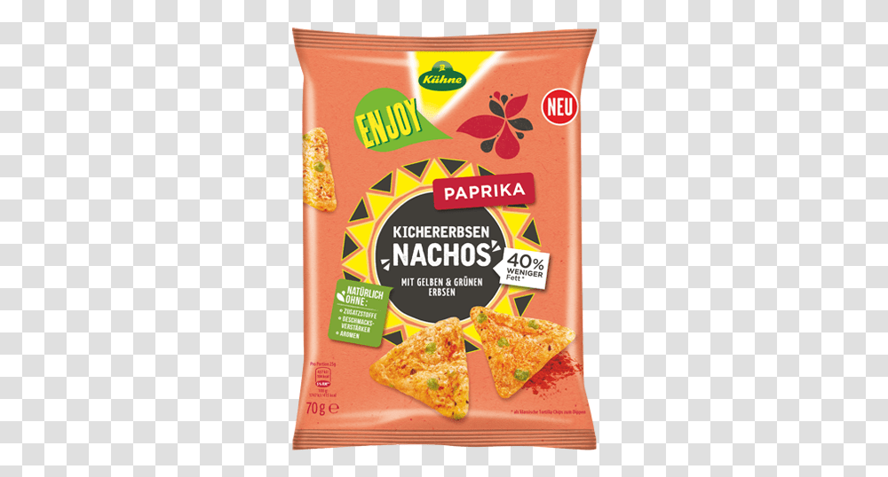 Enjoy Chickpeas Nachos Paprika Khne - Made With Love Khne Enjoy Kichererbsen Nachos, Pizza, Food, Menu, Text Transparent Png