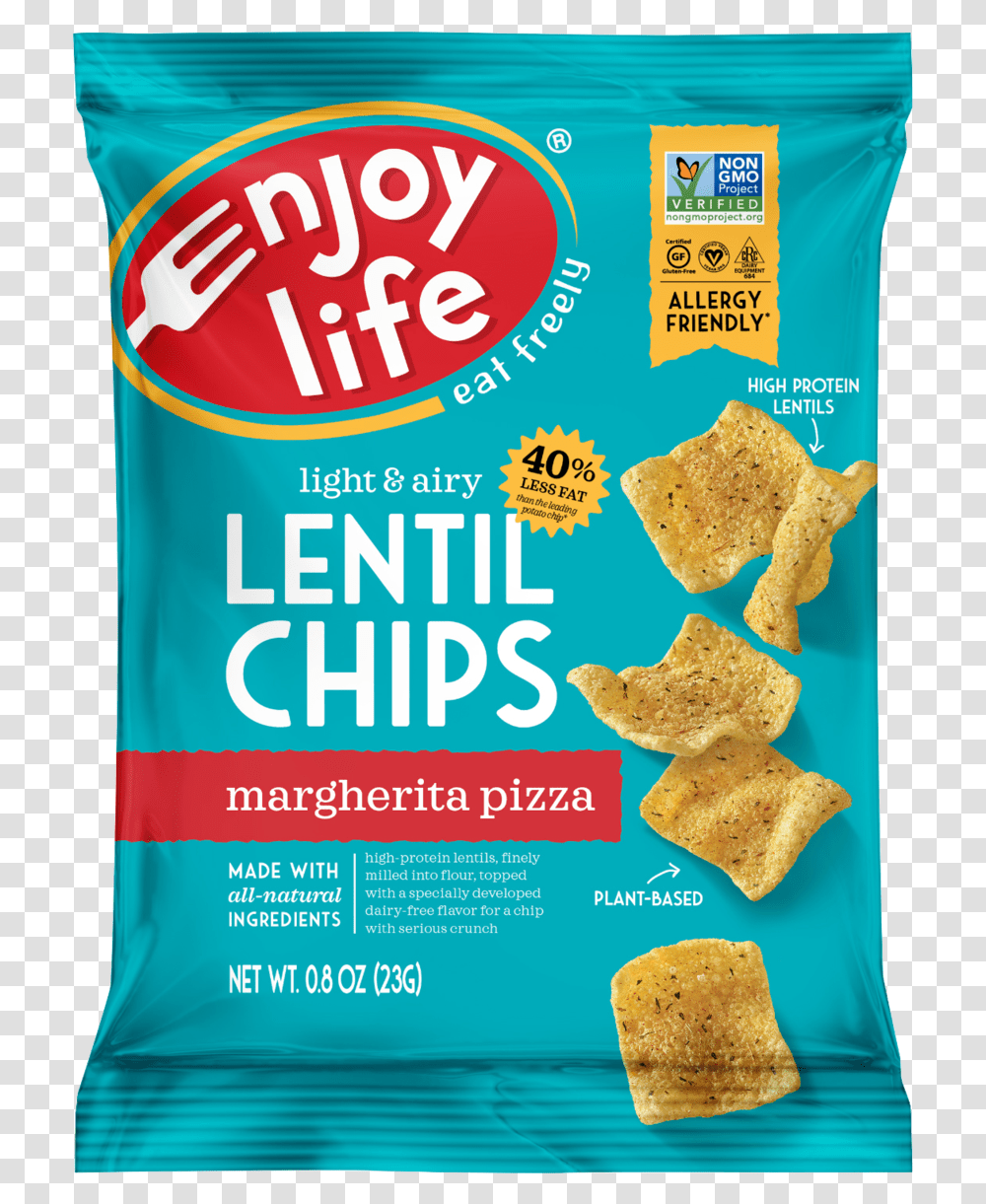 Enjoy Life Lentil Chips Sea Salt, Bread, Food, Toast, Cracker Transparent Png