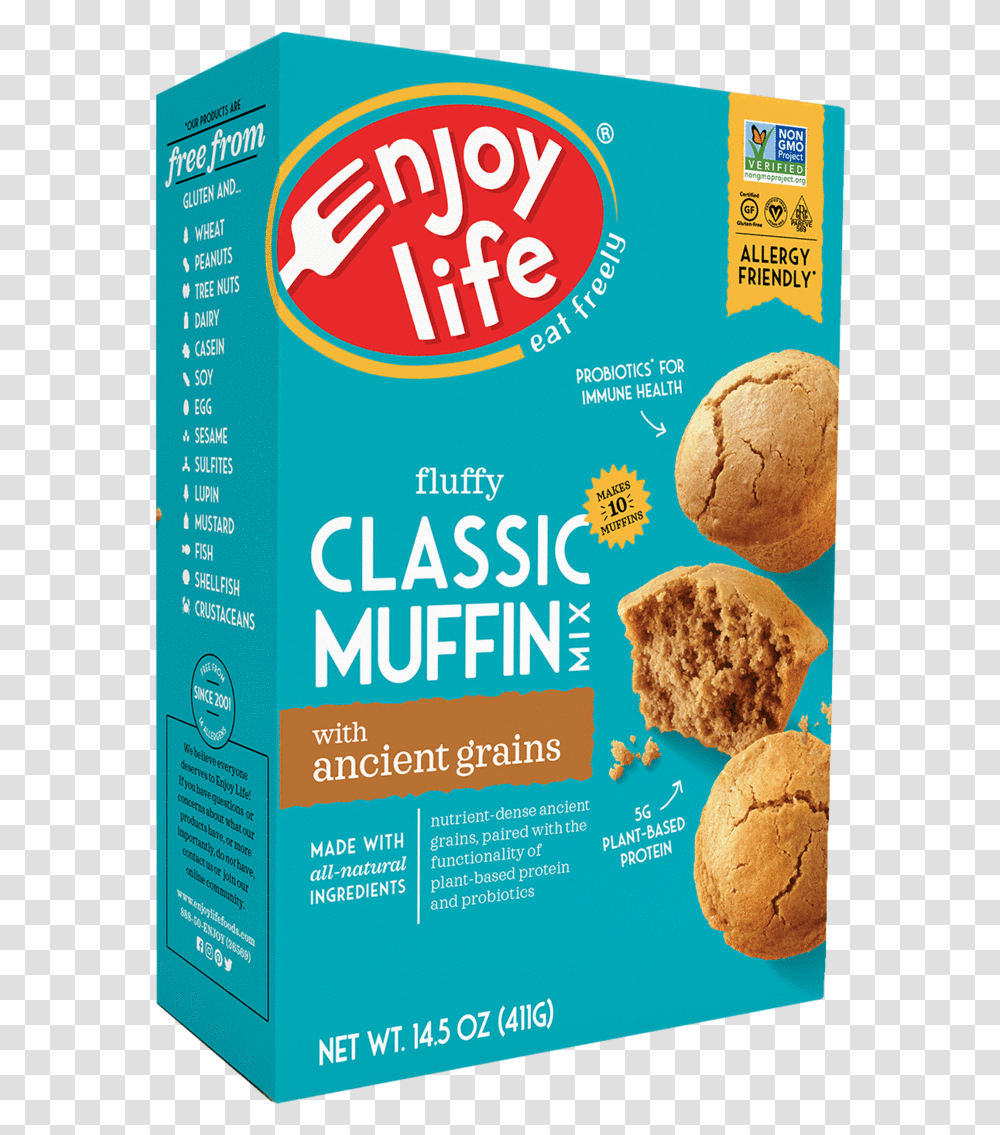 Enjoy Life Muffin Mix, Cookie, Food, Biscuit, Bread Transparent Png