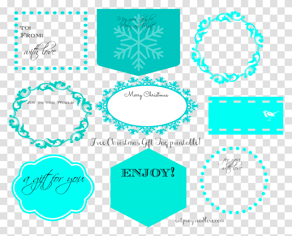 Enjoy These Free Gift Tags From Eatprayreadlove, Label, Recycling Symbol Transparent Png