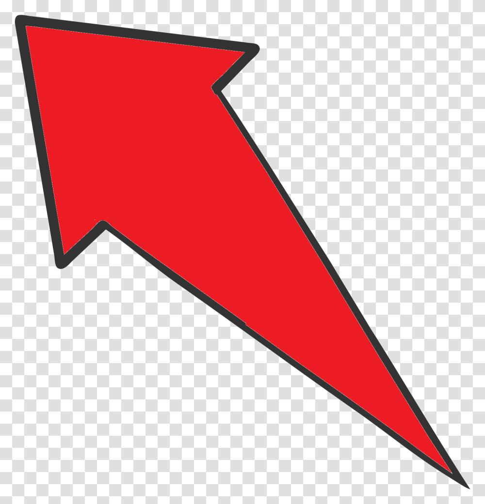 Enlarging Arrow Top Left Red Left Red Arrow, Axe, Tool, Symbol, Triangle Transparent Png