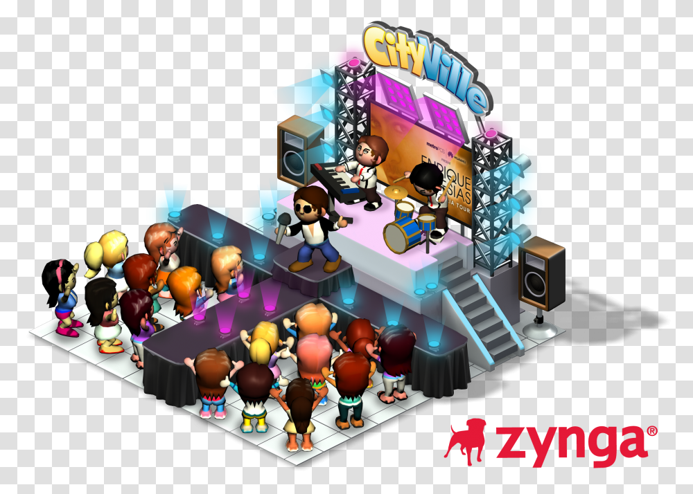 Enrique Cityville Stage Concert Stage Cartoon, Toy, Crowd, Urban Transparent Png